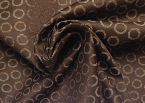 CRYPTON AROUND TOWN ESPRESSO CERCHI MARRONI TESSUTO JACQUARD DA CANTIERE 57"W - Foto 5 di 5