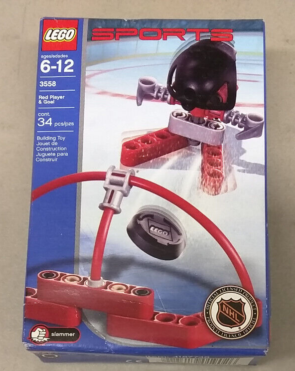LEGO Sports NHL 3558 Red Player & Goal NEW! RARE! Hockey Slammer