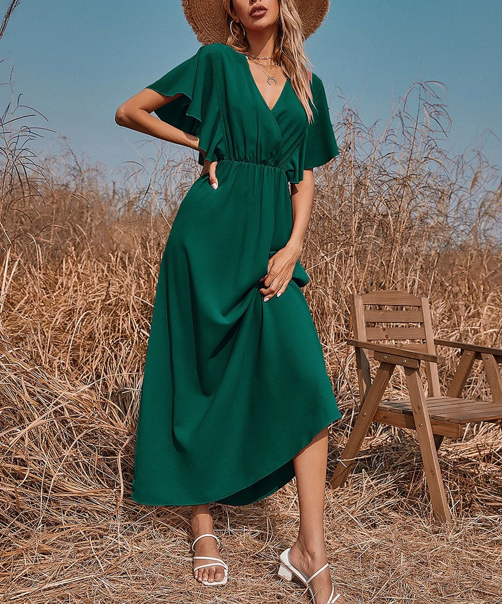 Butterfly sleeve maxi dress sale