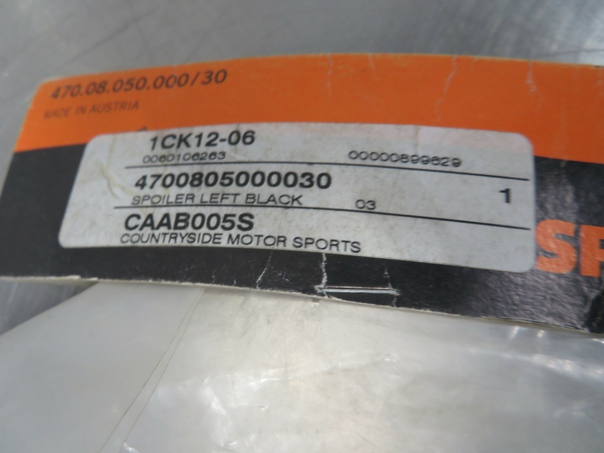 EBC1188 KTM , SPOILER L/S 85 SX 2003, BLACK, PART NO. 47008050000  