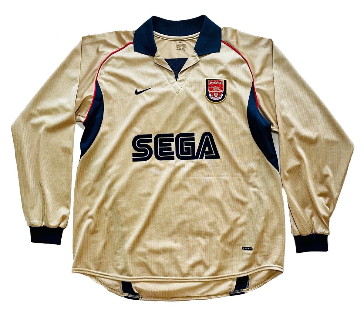 2001~02 Nike SEGA Arsenal DRIFIT Vintage Football Soccer 2001~02 Nike SEGA Arsenal DRIFIT Vintage Football Soccer