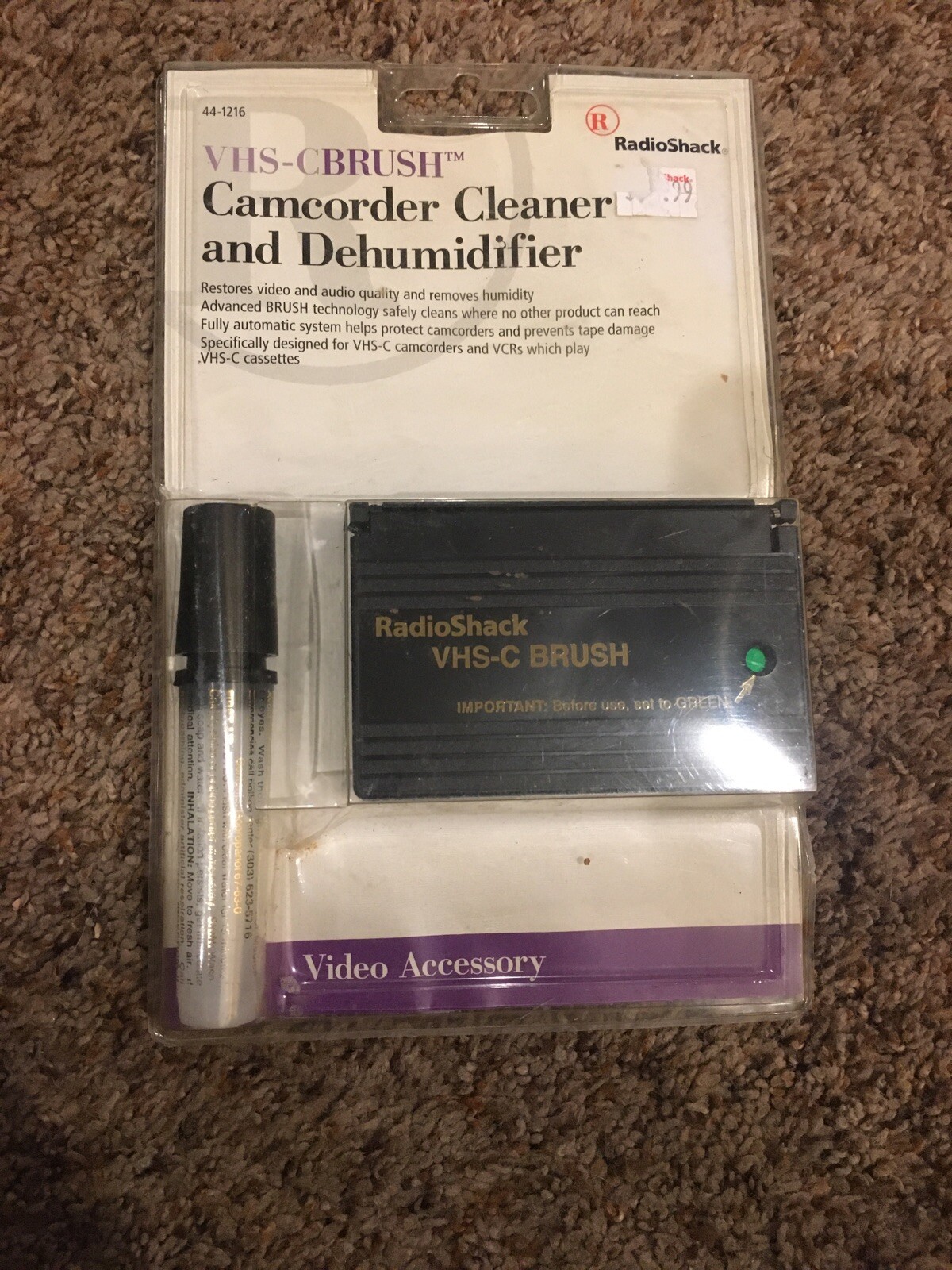 Radio Shack VHSC Brush Camcorder Cleaner & Dehumidifier 441216 A1