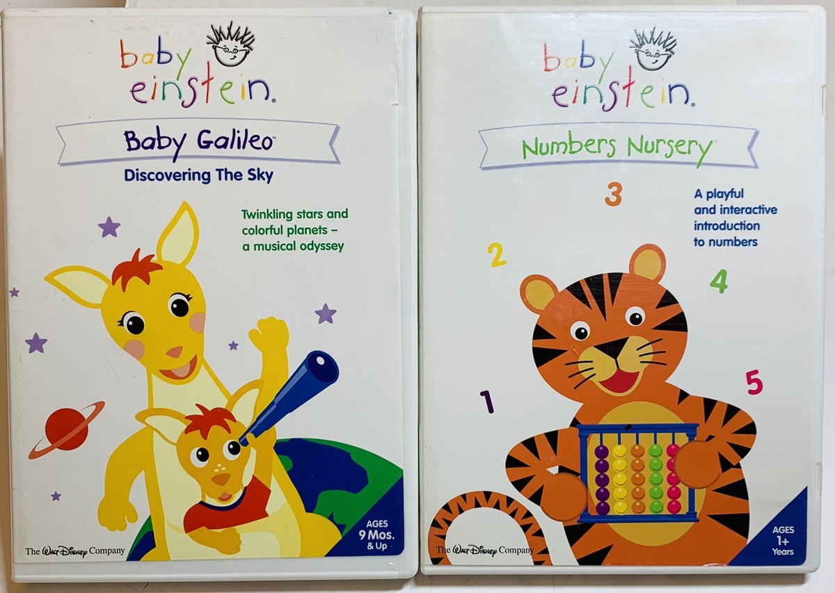 Baby Einstein Lot of 5 DVD's Galileo Sky - Numbers - Shapes