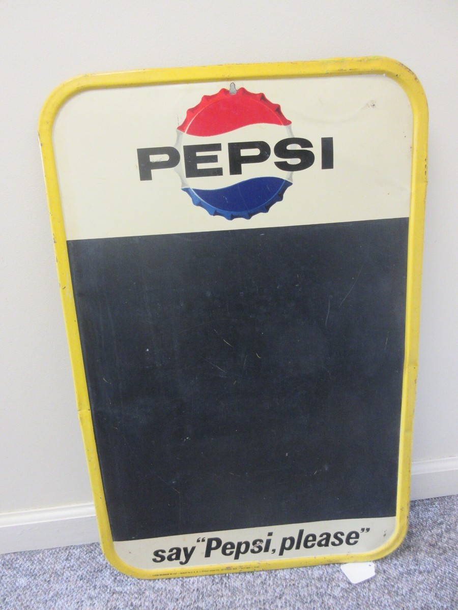 ペプシコーラ　メニューボード　1970年代 ペプシコーラ ヴィンテージサインボード （ボトルキャップ