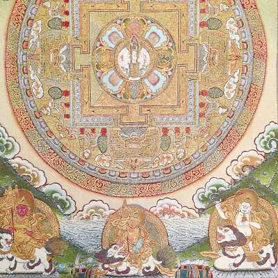 36in Tibetan Silk Thangka Tangka Buddhism Mandala Kalachakra Wall