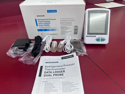 McKesson Stand Dual (°F °C) Datalogging Refrigerator / Freezer Alarm