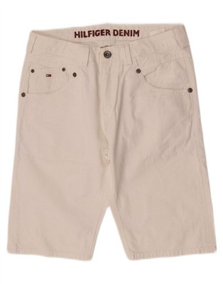 Tommy Hilfiger Herren Jeansshorts W32 Medium weiß Baumwolle ZR08