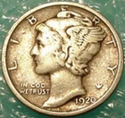 1920 D Mercury Dime ~ Fine Condition