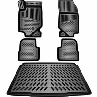 3D Gummimatten & Kofferraumwanne Set FüR Opel MOKKA-B 2021-2025 (Unterer Ladebod