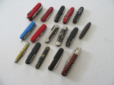 vintage lot 16 x pocket knives multitool utility knife camping knife rare