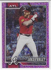2026 Jake Fraley Topps Series 1 Celebration Pink Confetti Atlanta Braves #323