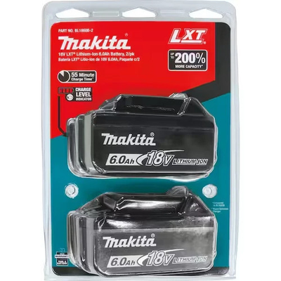 #ad #ad Makita BL1860B 2 18V 6.0Ah Integrated LED LXT Lithium Ion Battery 2 Pack $109.90