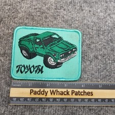 Vintage Toyota Truck Patch Green 70s 80s Stained Missing Border S7