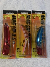 (LOT OF 3) YAKIMA BAIT COMPANY MAG LIP 3.5.  MULTIPLE COLORS . NIP