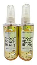 Bath  Body Works Snowy Peach Berry Travel Mini Fragrance Mist 3 Oz x2