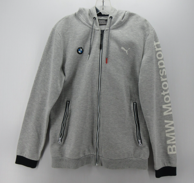 Puma BMW Sweatshirt Men Small Gray Hoodie Racing Motorsport