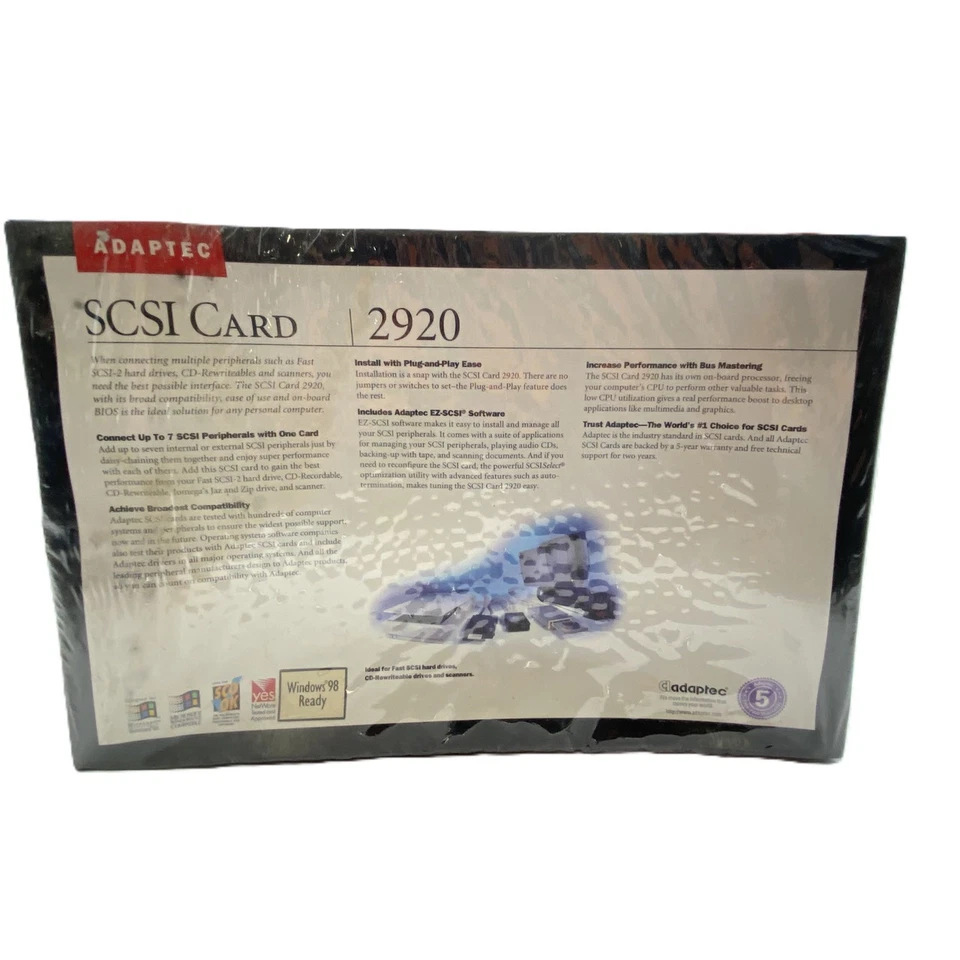 Adaptec AHA-2920 PCI Fast SCSI-2 Controller Card HD50 OEM Sealed Box - Image 3 of 4