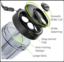 AUVON Large Pill Dispenser Can Store 7 Compartment, Travel Pill Organizer