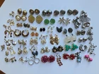 Lot Of 52 Vintage Costume Jewelry Earring Pairs Weiss Sarah Cov Coro Austria