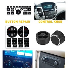 1/2set A/C Climate Control Audio Knobs Dash & Radio Button ReDecal Stickers A