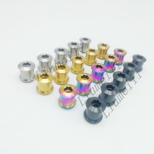 New Long Titanium Ti Crankset Chainring Bolts M8 Nut 8.5mm for Road Bike 5pairs New Long Titanium Ti Crankset Chainring Bolts M8 Nut 8.5mm for Road Bike 5pairs - Image 1