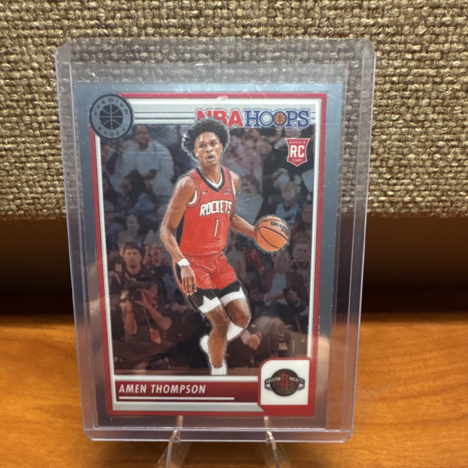 Panini 2023-24 NBA Hoops Premium Stock Amen Thompson #86 Rookie Rockets