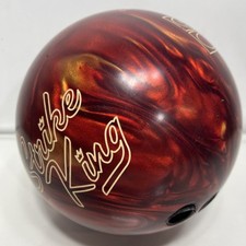 Brunswick Strike King Beautiful Red Gold Swirl Drilled Used 11 lb 11 oz SEE