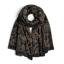 Lightweight Floral Cotton Scarf for Women Fashion Shawl Wrap Fall Winter Neck