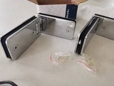 BOHLE GRANADA Shower Door Hinge Pair Shiny Chrome Plated, 90°, 8-10mm glass