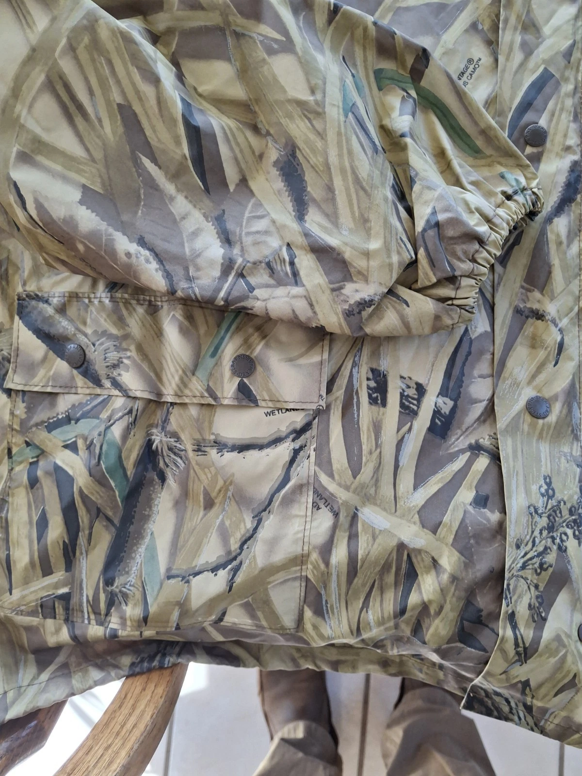 Stearns Dry Wear Ducks Unlimited Camo Rain Jacket Men's 3XL Waterproof Hunting - product detail image 2