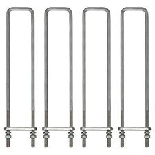 22" Square U-Bolt Kit with 1/2" x 4-1/4" Tie Bars & Hardware, 5/8" 22" U-Bolt