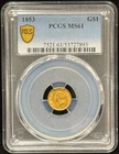 PCGS MS61 1853 United States Liberty Head $1 Gold Coin G$1-893