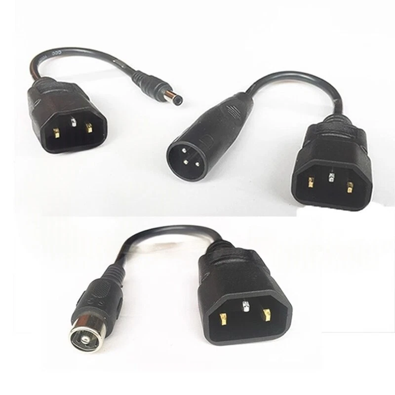 Power Supply Extension Cable IEC Male to DC 5.5mm x 2.1/2.5mm Female Plug Socket - Image 3 of 4