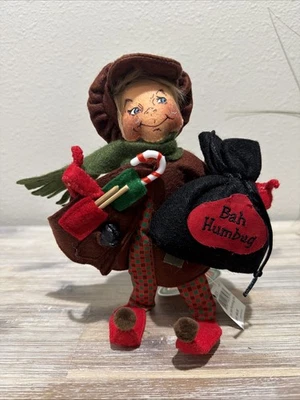 ANNALEE EXCLUSIVE 8in Bah Humbug Elf Item #862621 - 2021 - Image 1 of 4