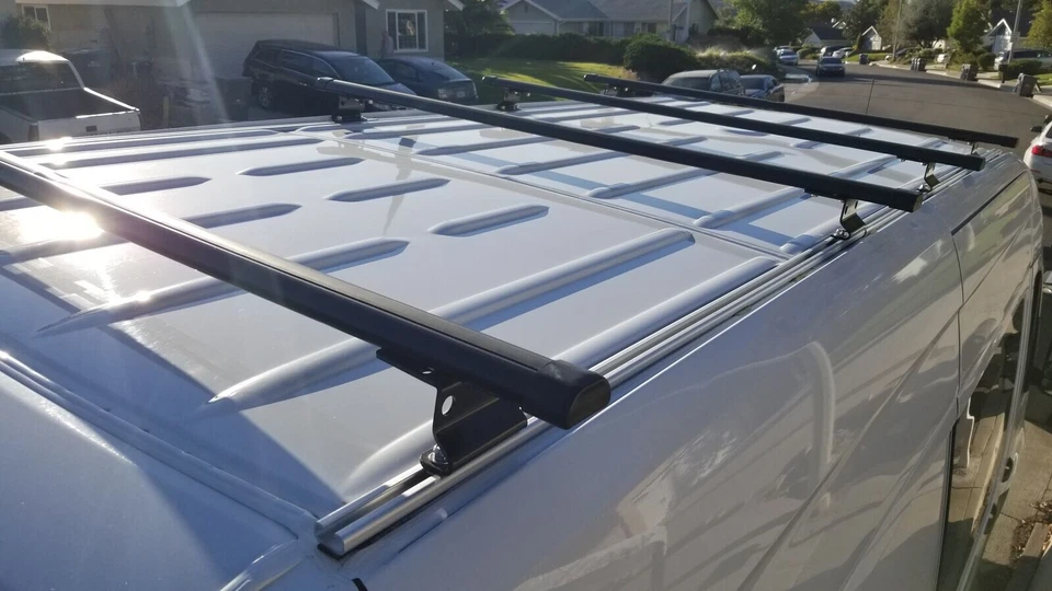 144" Roof 4 Cross Bar Ladder Rack W/Side Rails For 07-up Mercedes Benz Sprinter Foto 3 de 4
