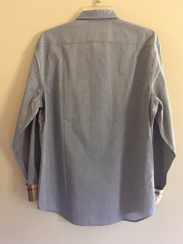 NWT Receipt Burberry Brit LS Casual Shirt Nova Check Men's L (22" Bust) GIFT - Picture 2 of 2