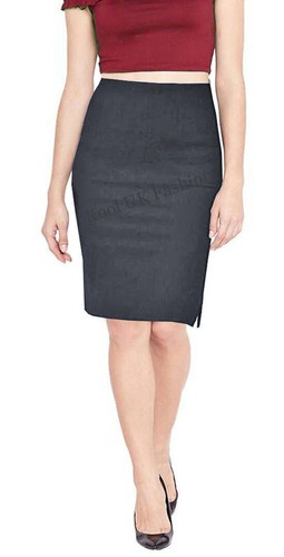 Mädchen Bleistift Schule Rock Stretch Damen Midi Party Damen Bodycon Büro Arbeit - Bild 9 von 11