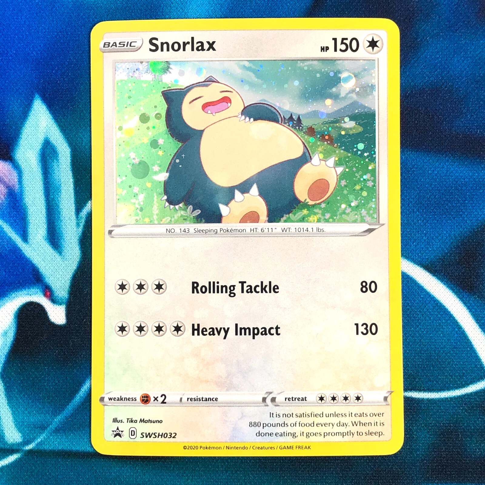 Snorlax - SWSH032 - Black Star Holo Rare Promo - Pokemon Card - NM