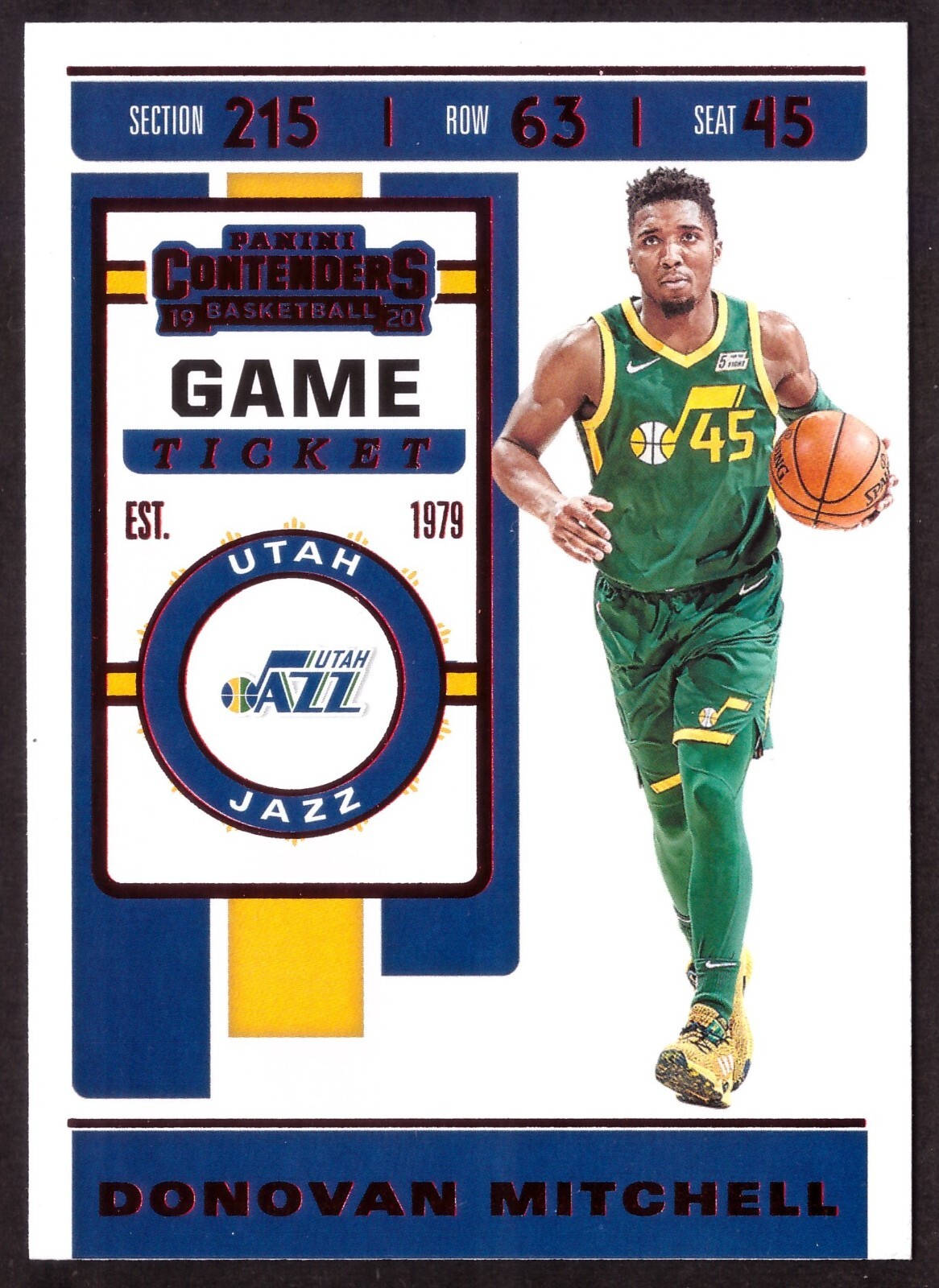 Donovan Mitchell Utah Jazz: 2019-20 Panini Contenders RED #31 NRMT