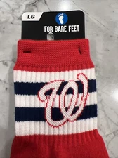 Washington Nationals MLB For Bare Feet Socks Size Large