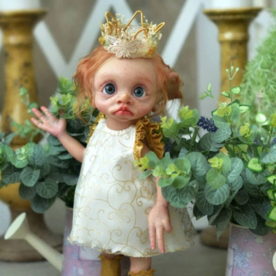 Reborn Baby Puppe Fee Elfe Puppe Ganzkörper weiches Silikon