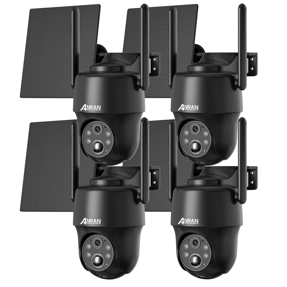 ANRAN 4G LTE Cellular Solar Security Cameras Wireless Outdoor PTZ with ...