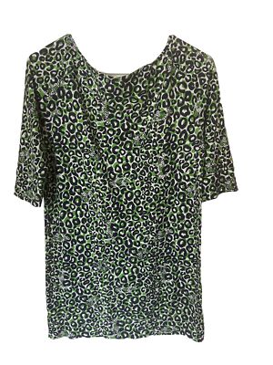 Lilly Pulitzer Cassie Green Leopard Print Dress Navy XS Tropical Vacation Resort