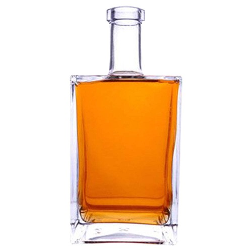 12 x 500ml Square Glass Spirit Vodka Whiskey  Gin Bottles with Black Corks - Foto 3 di 9