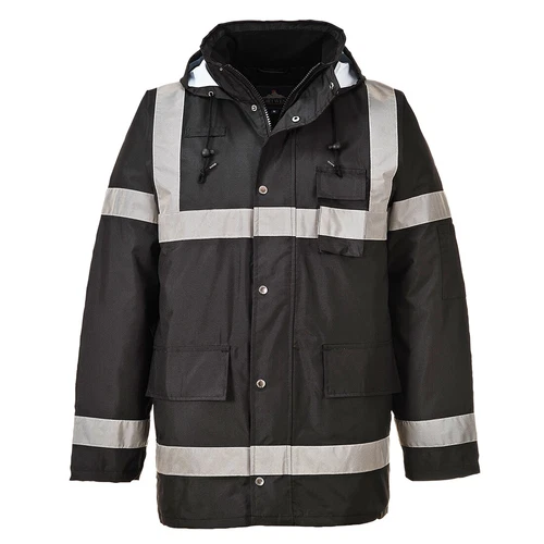 Portwest US433 Iona Lite Reflective Waterproof Quilt Lined Hooded Safety Jacket - product listing photo