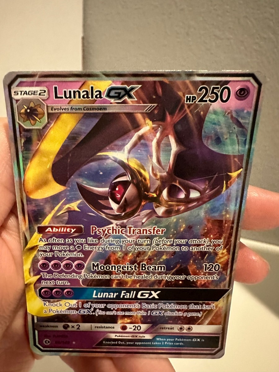 Lunala GX 66/149 Ultra Rare Sun & Moon 2016 Pokémon Card LP 0420
