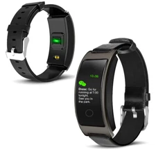 OLED Display Bluetooth Sync Fitness Smart Watch Bracelet Heart Rate Pedometer 
