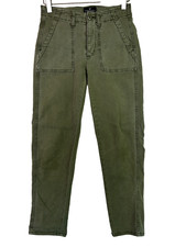 american eagle vintage hi-rise utility cargo pants olive green size 0 regular