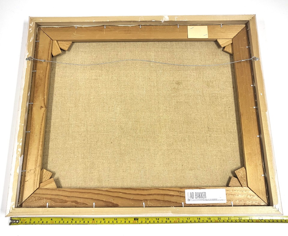 Quadro Moderno Dipinto con Composizione Floreale Olio su Tela '900