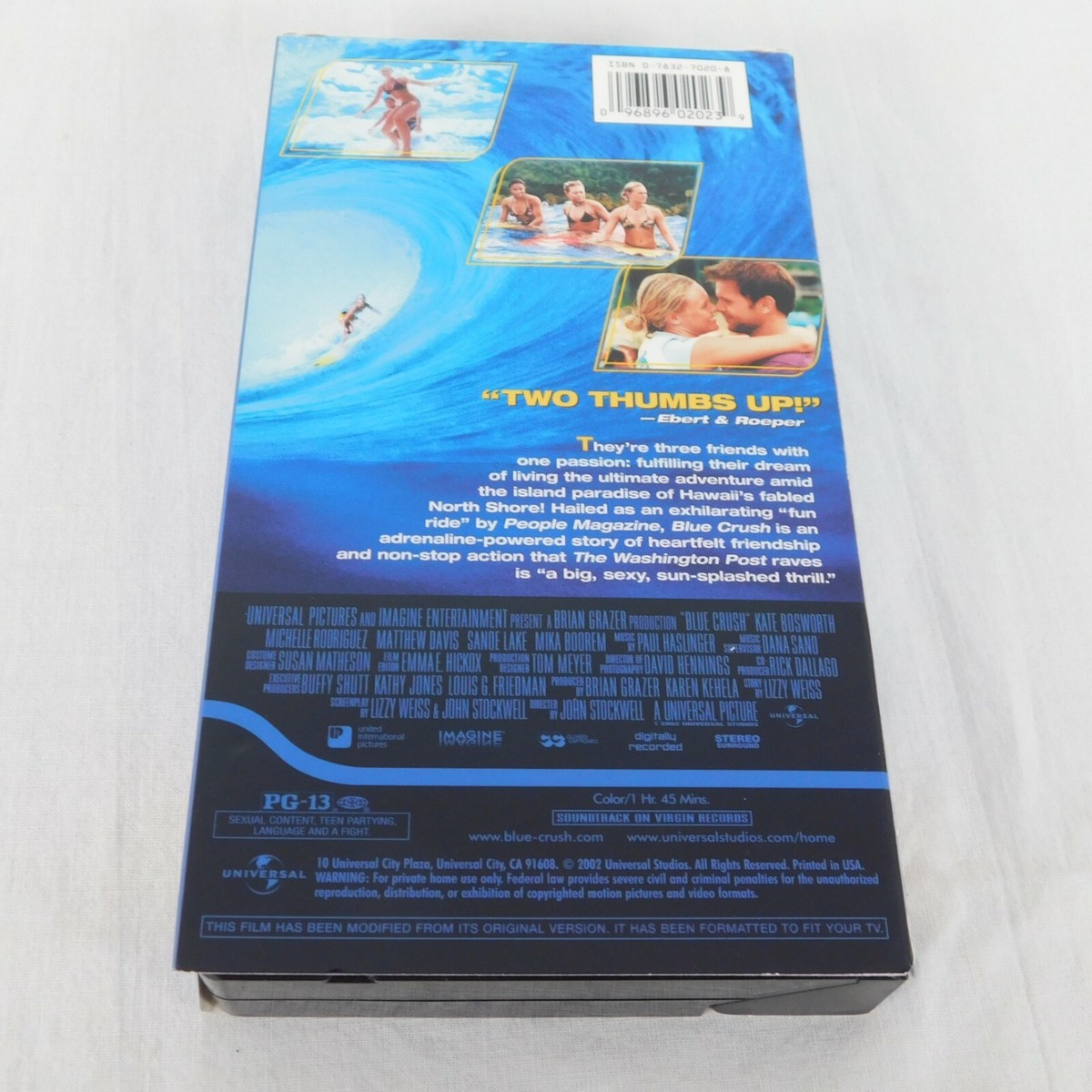 Blue Crush VHS 2002 Kate Bosworth Michelle Rodriguez Matthew Davis